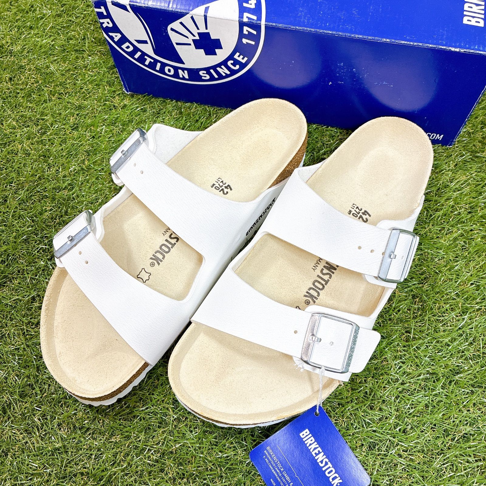 BIRKENSTOCK アリゾナ　ホワイト サンダル 42 27㎝ BIRKENSTOCK サンダル ARIZONA/アリゾナ ホワイト (UNISEX