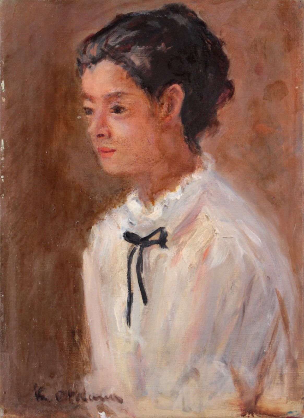 作家不明『女性像』油彩画 絵画 作家不明『女性像』油彩画 絵画 - メルカリ