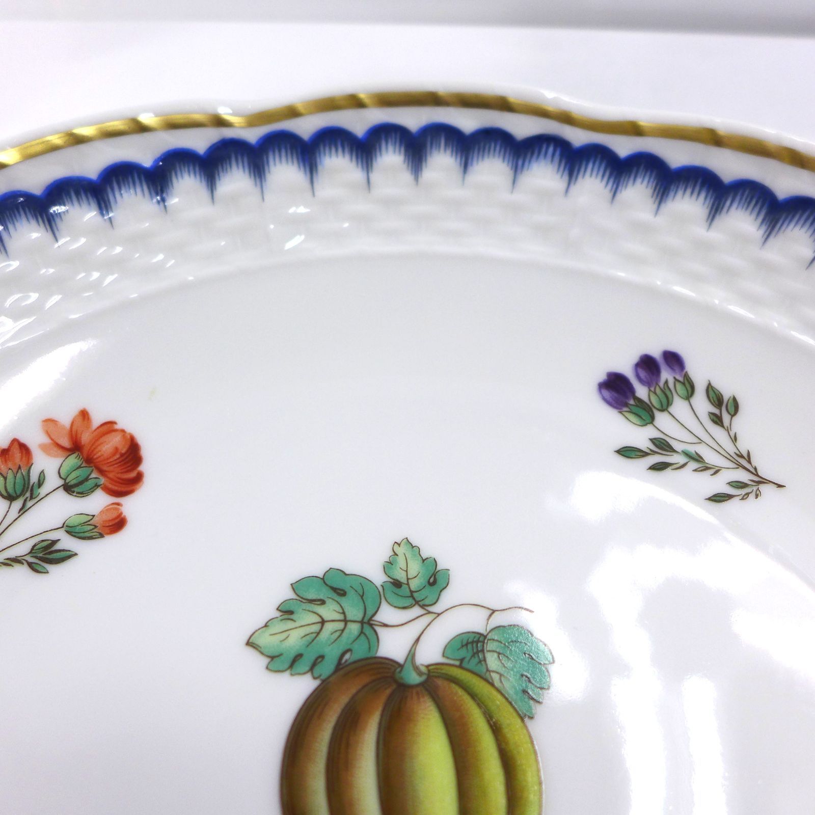 リチャードジノリ　イタリアンフルーツ　ガーデンローズ　ディッシュラウンド　19㎝ リチャードジノリ イタリアンフルーツ ガーデンローズ ディッシュ