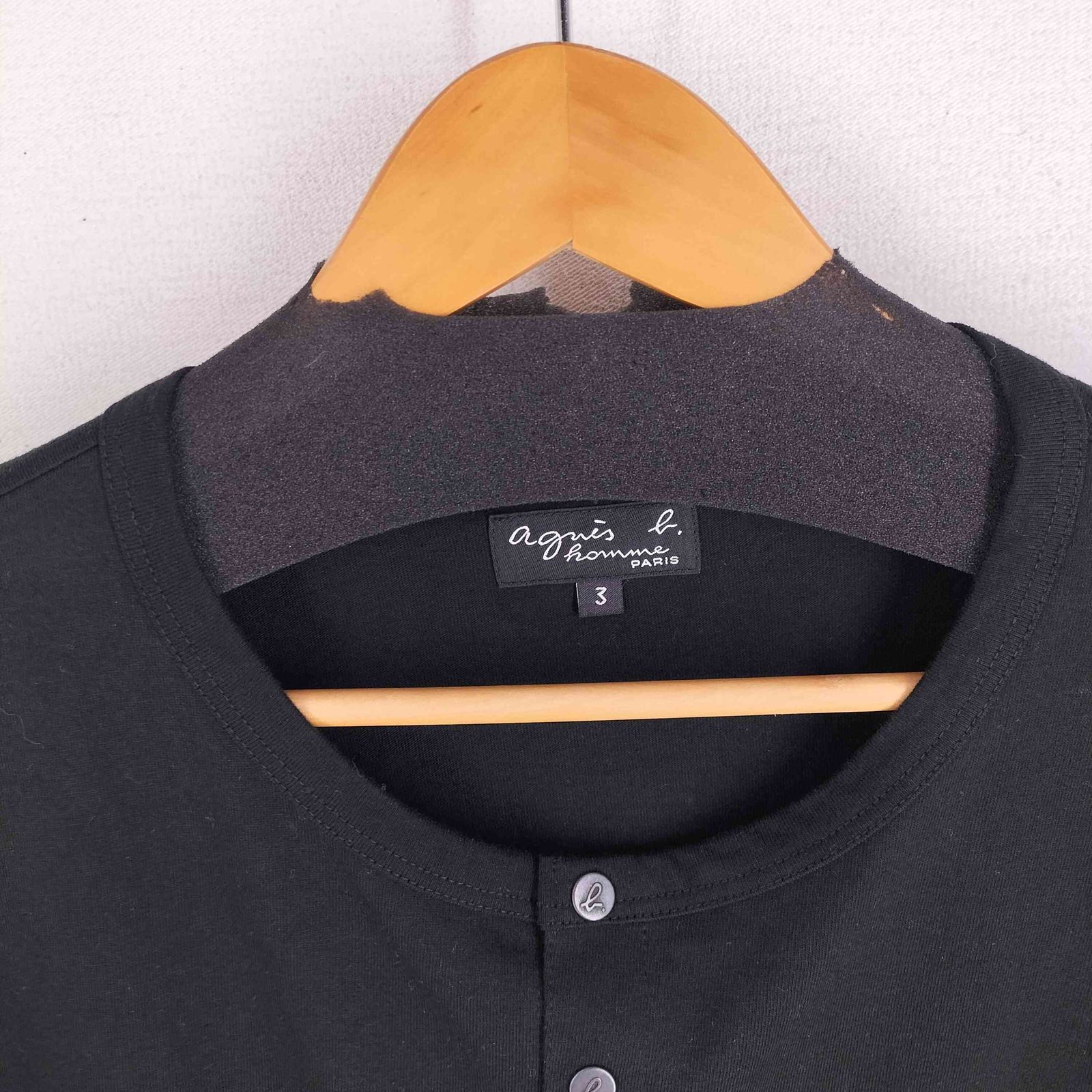 アニエスベーオム Agnes b.homme コットン天竺 スナップボタン
