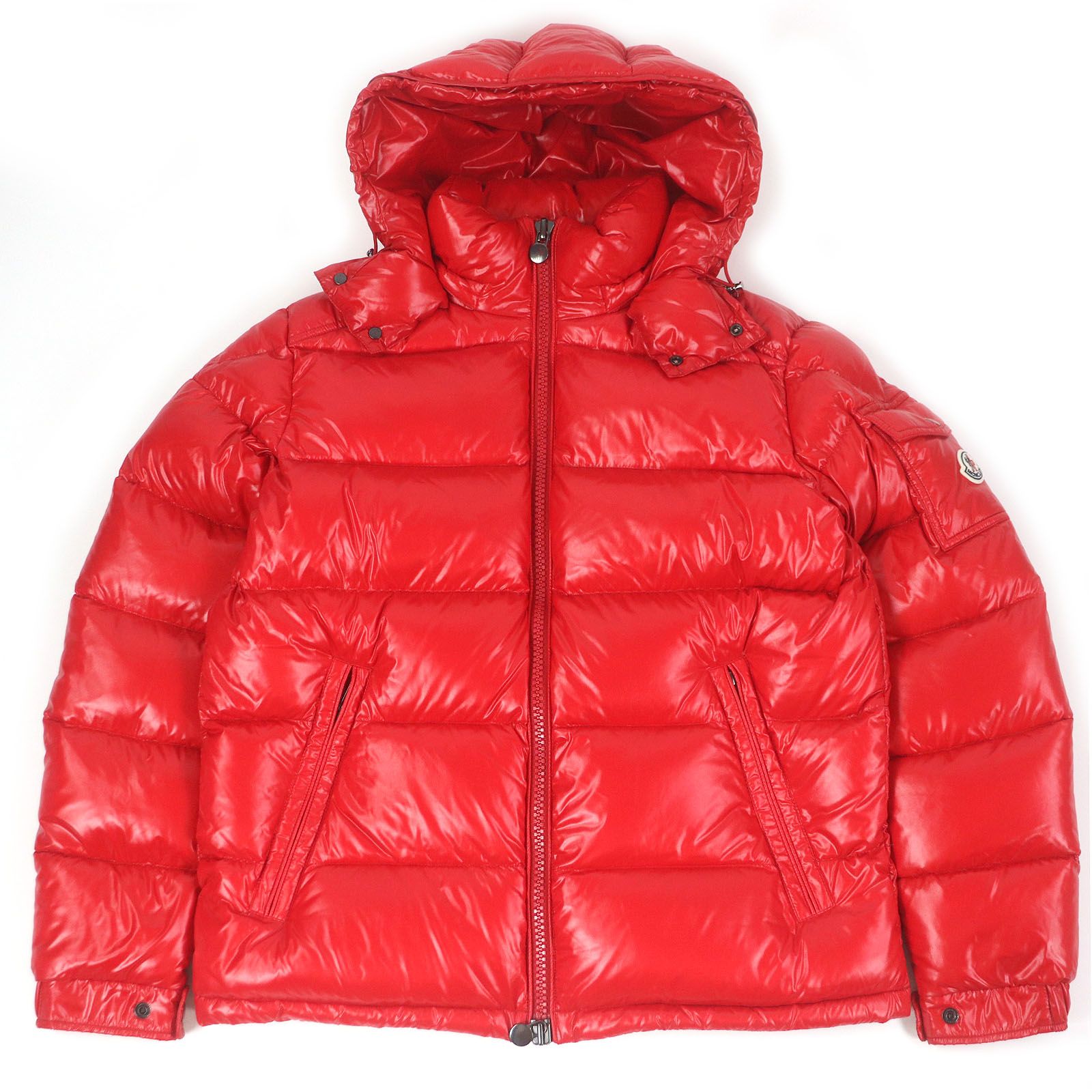 MONCLER　モンクレール　ブラウン　ワッペン　ダウン　ジャケット　パーカー 極美品□MONCLER モンクレール 19-20AW MAYA GIYBBOTTO ロゴ