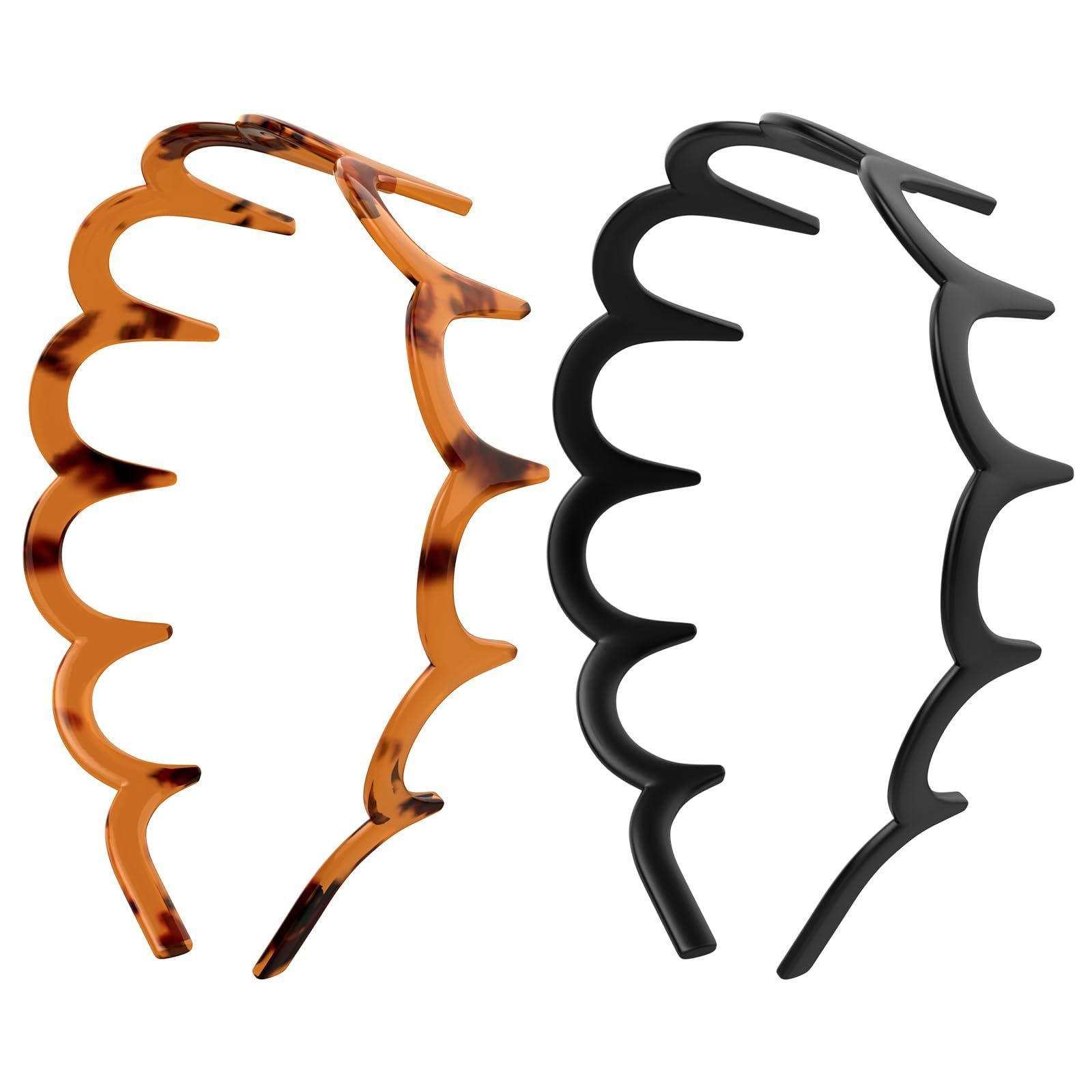 前髪 コーム付き ヘアアレンジ メンズ兼用 レディース ２セット ヘアアクセサリー ヘアバンド ブラック くし付ヘッドバンド カチューシャ とべっ甲 KISARG
