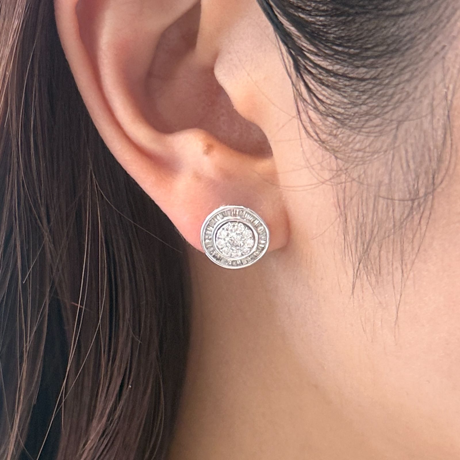 新品 ピアス 18金 ホワイトゴールド ダイヤモンド 0.80ct 2WAY