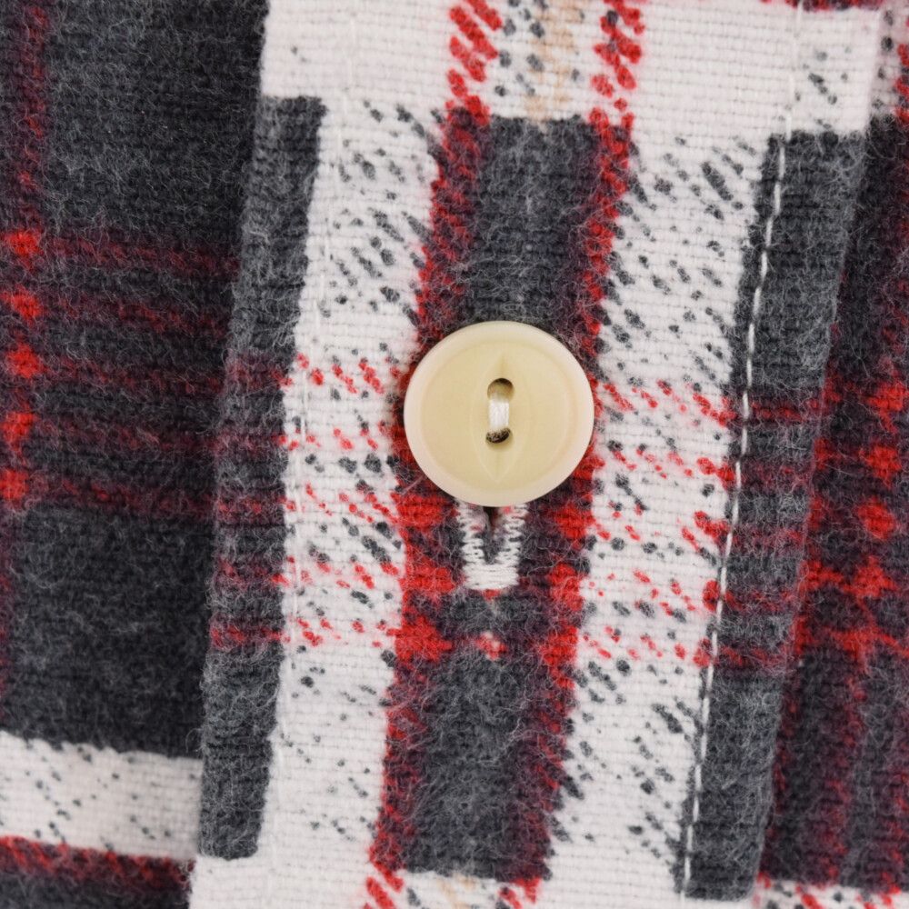 VISVIM ヴィスヴィム 16SS WALLY SHIRT プリントチェック長袖シャツ ブラック/ホワイト 0116105011011 VISVIM (ヴィスヴィム) 16SS WALLY SHIRT プリントチェック長袖シャツ
