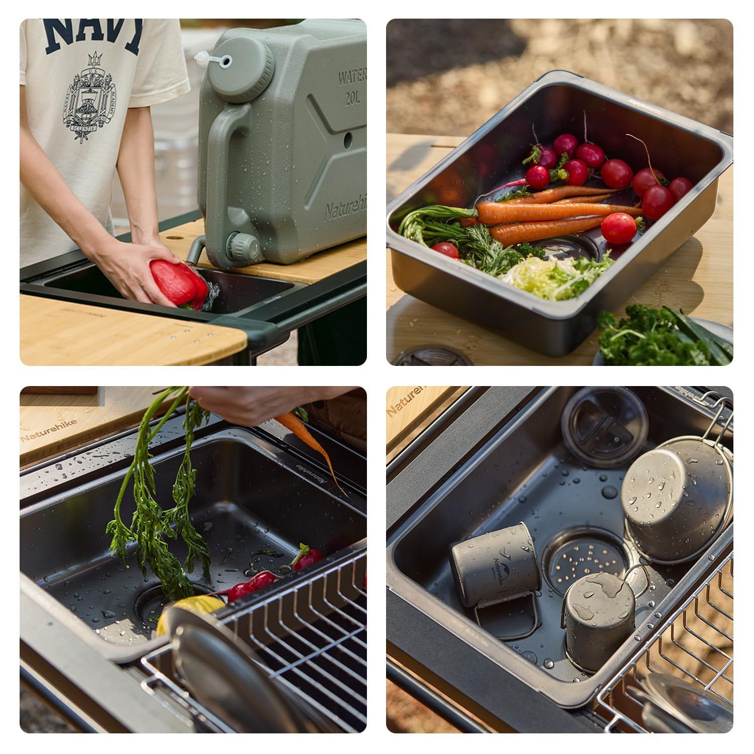 数量 耐久 防汚 オイルプルーフ イージーケア igtテーブル用 ユニット 便利 小型 キャンプ 屋外 アウトドア 錆びない 簡易流し台 360×250×120mm ミニ 6L 台所 ステンレス キッチン 工場 農園でも シンク アウトドア食事 洗面 N YUZUMIYA_COM