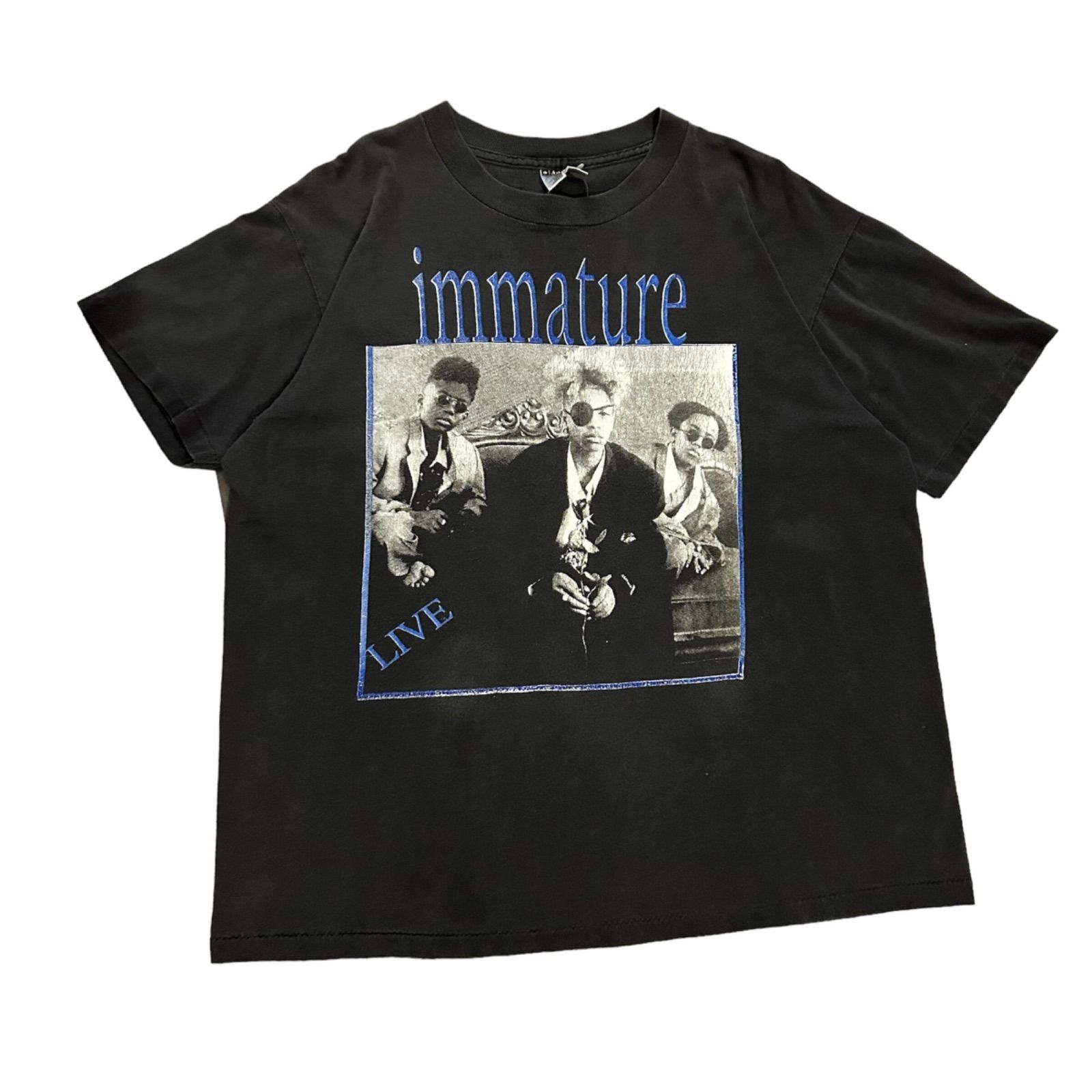A215】90s ONEITA made in USA HIPHOP immature RAP T-shirt/1990年代 