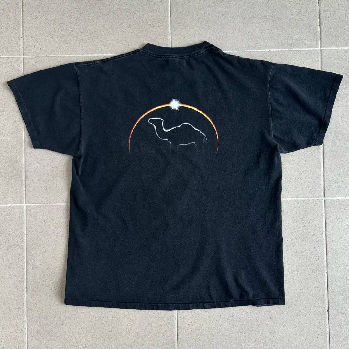 90s ヴィンテージ キャメル シガレット ポケット Tシャツ XL