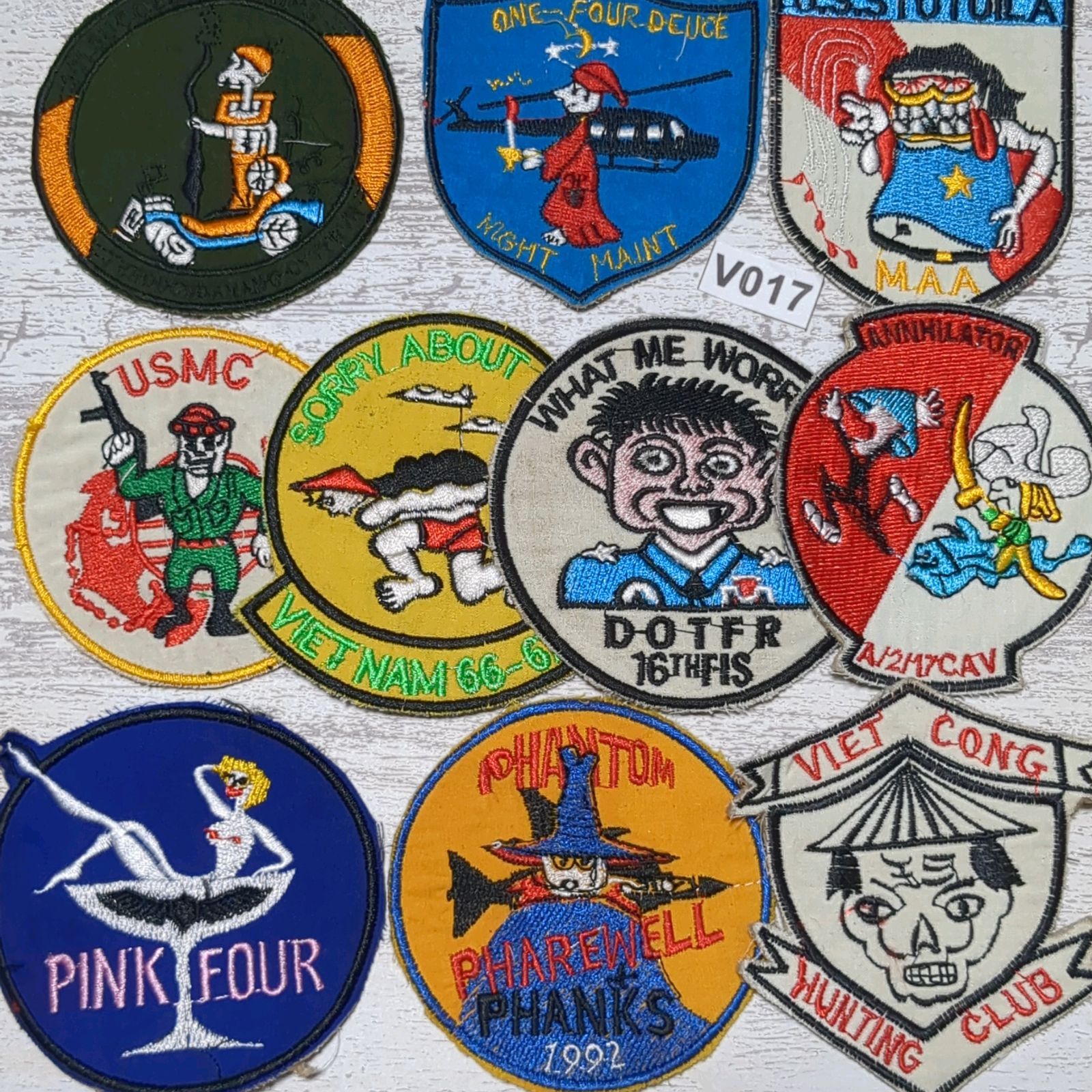 ワッペン 10枚 ☆V017 キャラクター 人 人物 人 人間 ベトナム 戦争