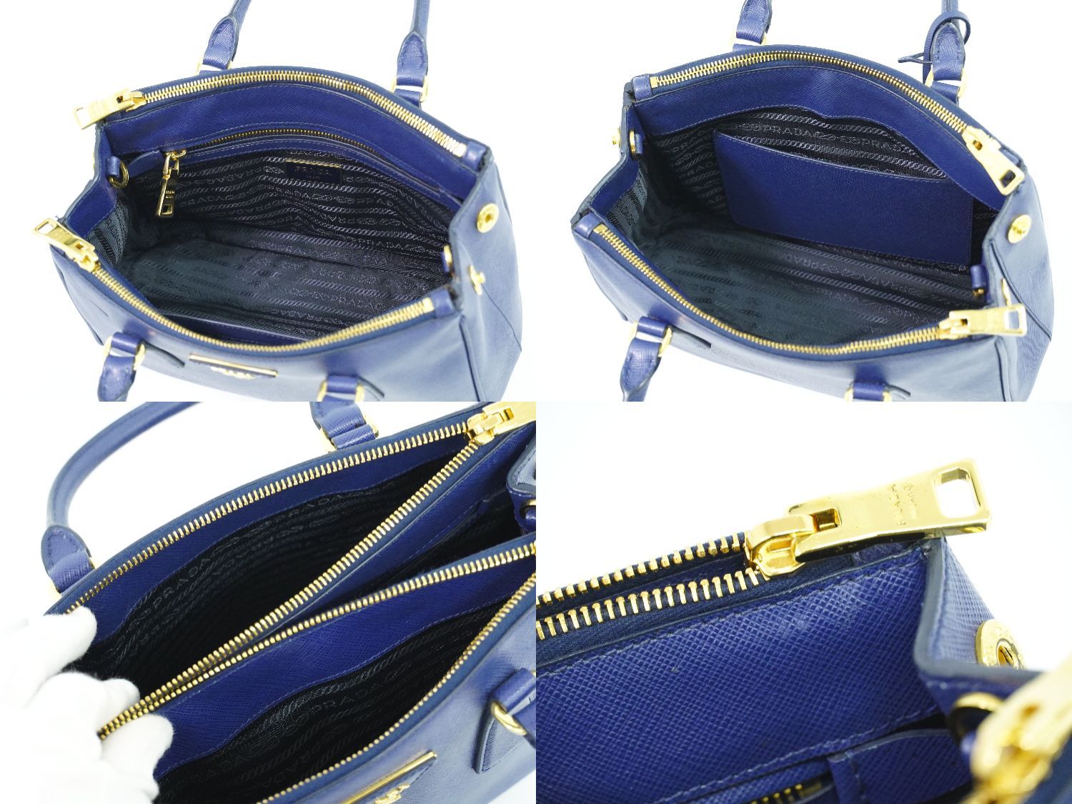 本物 プラダ PRADA サフィアーノ レザー 2WAY ショルダーバッグ