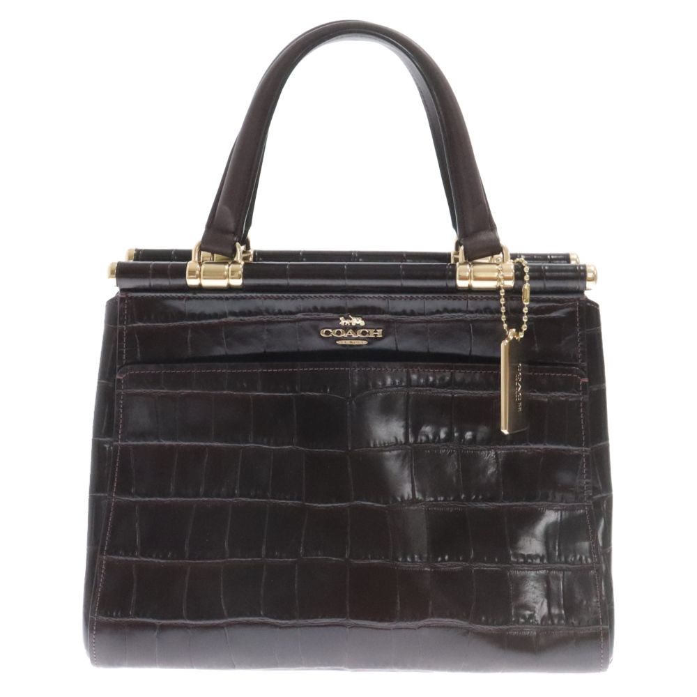 COACH クロコダイル型押し ハンドバッグ COACH クロコダイル型押しハンドバッグ - メルカリ