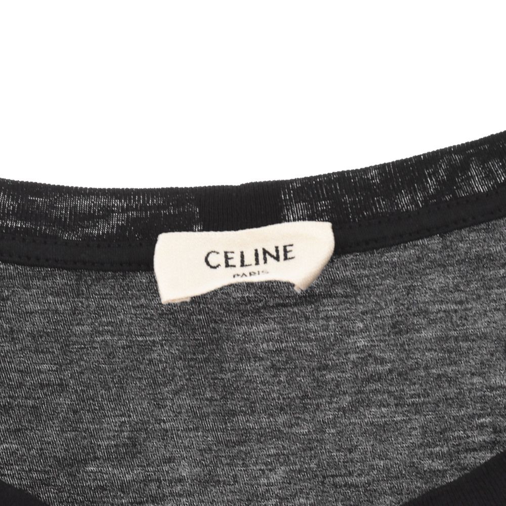 CELINE (セリーヌ) 19SS ロゴ プリント 半袖 Tシャツ X008375E ブラック