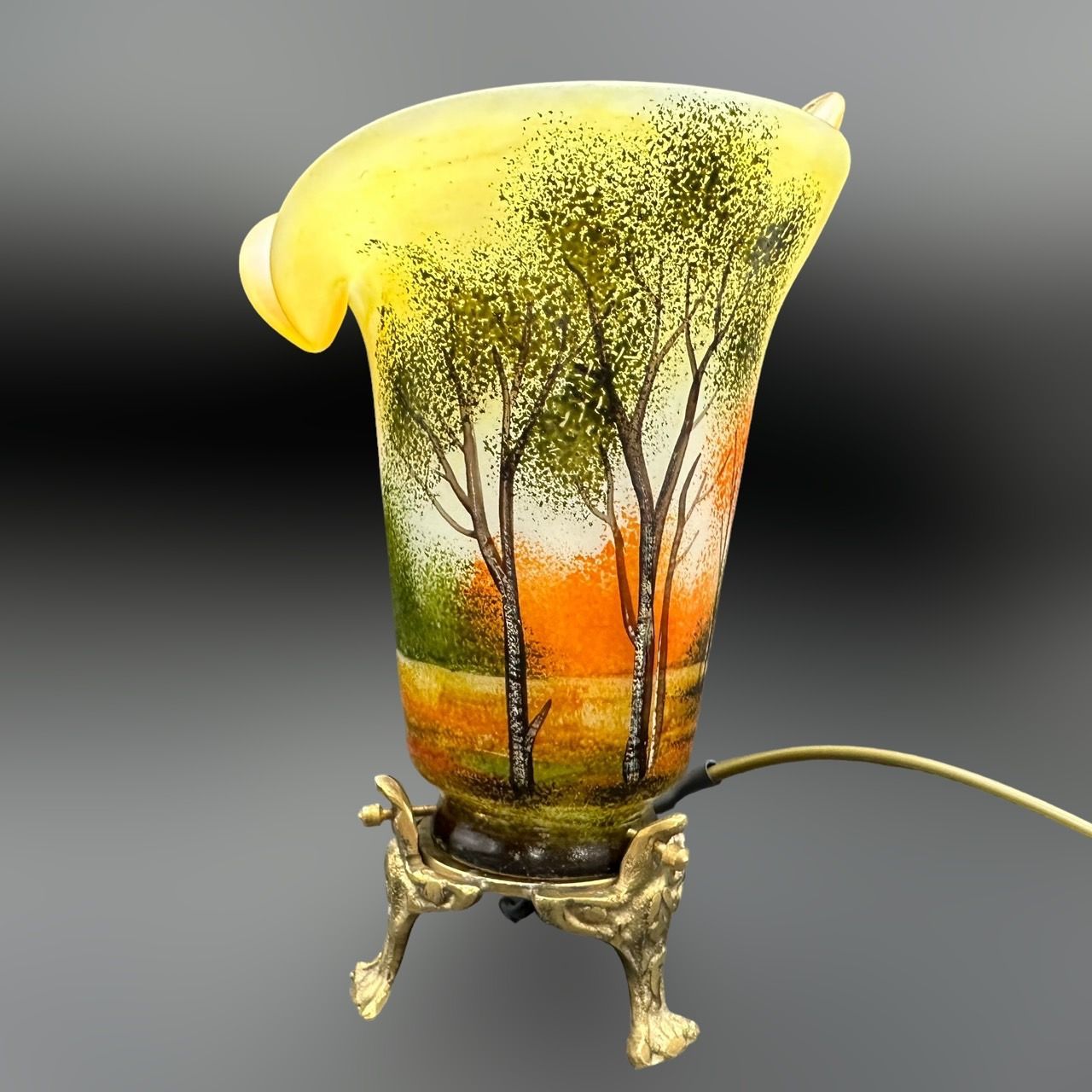 ドームナンシー 筒型 花瓶 高さ18cm 被せガラス アンテルカレール 幹