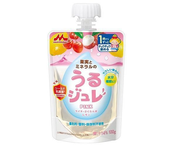 森永乳業 うるジュレ PINK 100gパウチ×36本入× 2ケース ｜ 果実 ゼリー飲料 ベビー 赤ちゃん 水分補給 乳酸菌