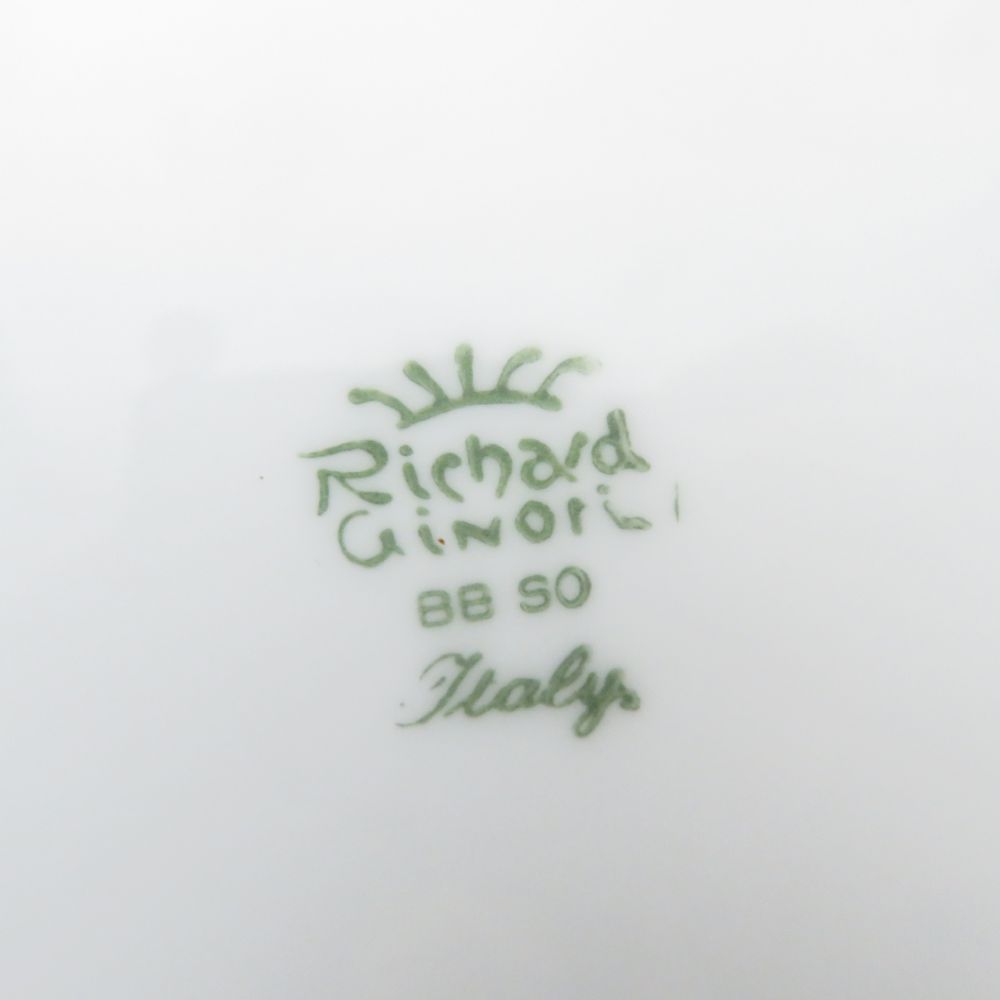 美品 Richard Ginori リチャードジノリ ボンジョルノブルーロゴ 深皿 2