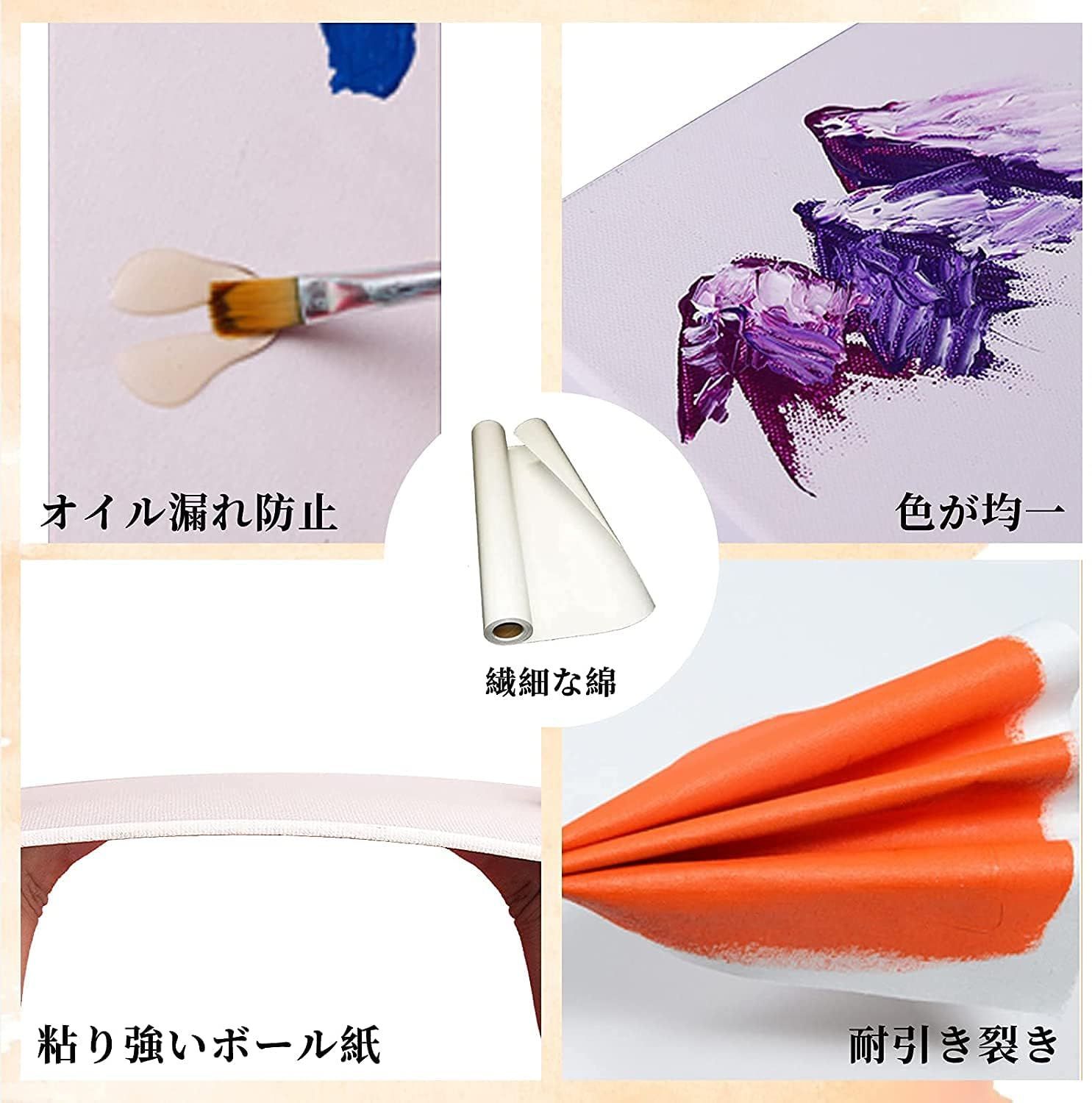 在庫処分】キャンバスボード B2 5枚/セット キャンバス 油絵