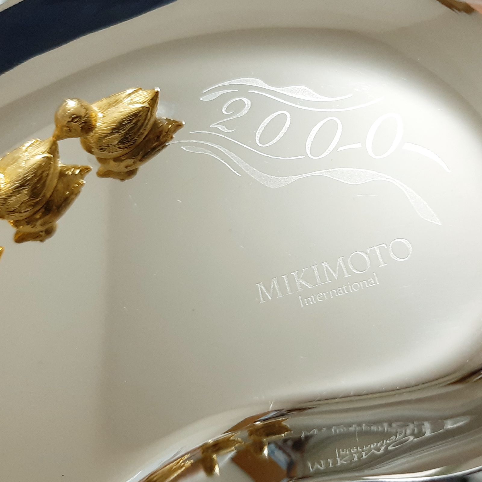 ミキモト ジュエリートレイ 2000年 真珠付き アヒルの親子 ミレニアム