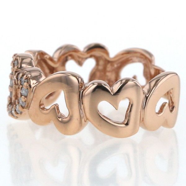 ハート ダイヤモンド リング 指輪 K10 PG 8.5号 imgrc0185294713.jpg