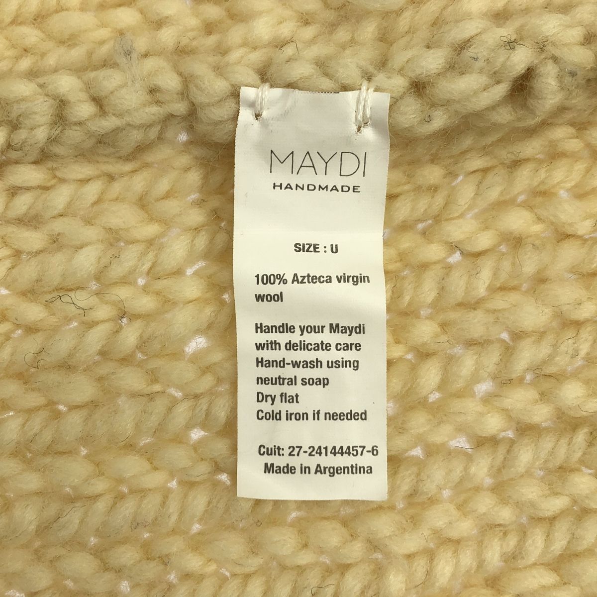 MAYDI / マイディ | 2020AW | HANDMADE CHUNKY VEST ハンドメイド