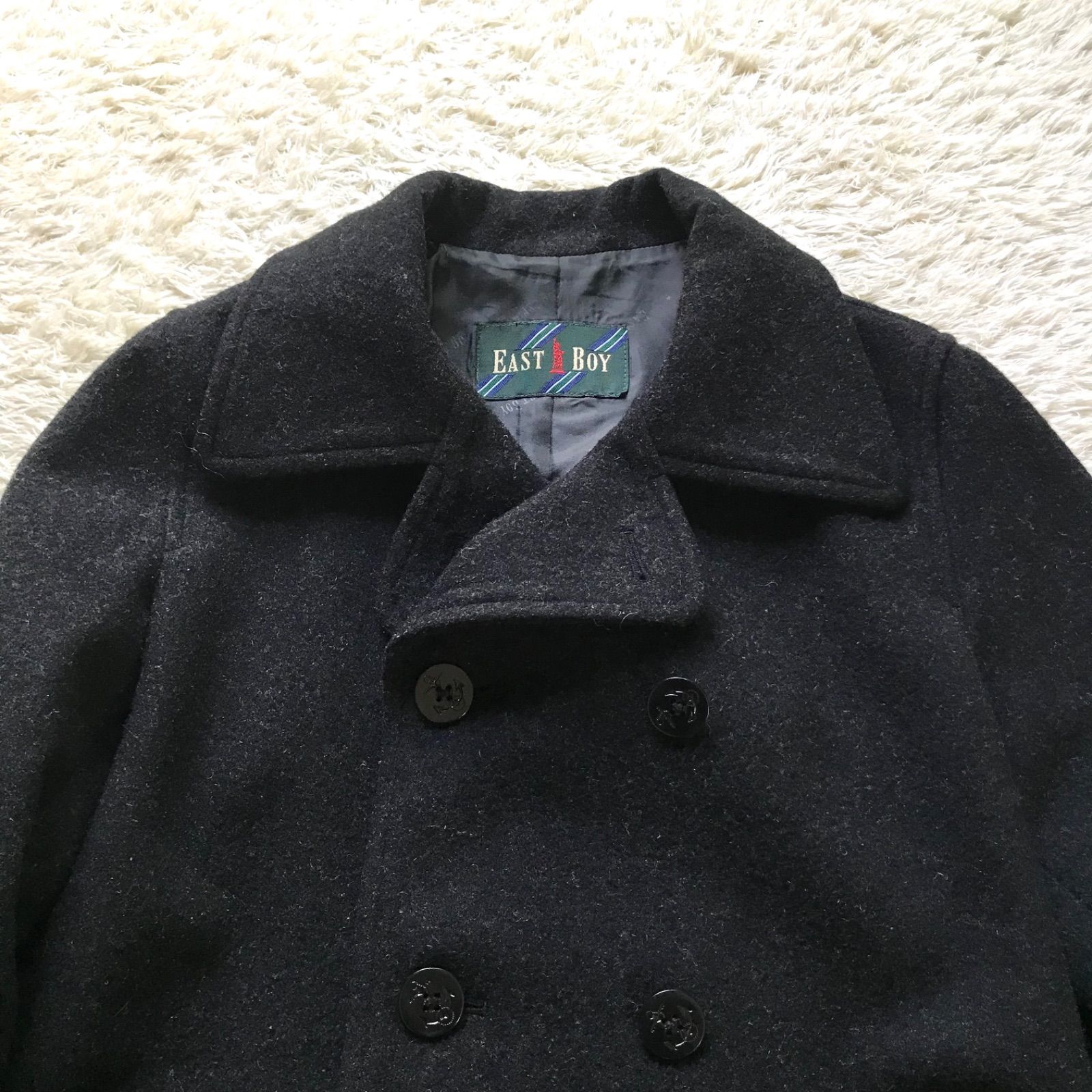 EASTBOY イーストボーイ コート ピーコート ブラック チャコール EASTBOY（イーストボーイ）のピーコート（Pコート)は制服通販の