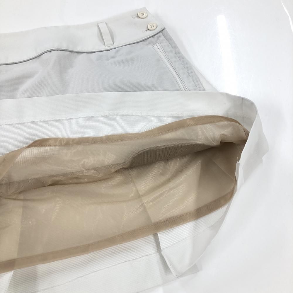 美品】セントアンドリュース スカート 白 織生地 ロゴゴールド