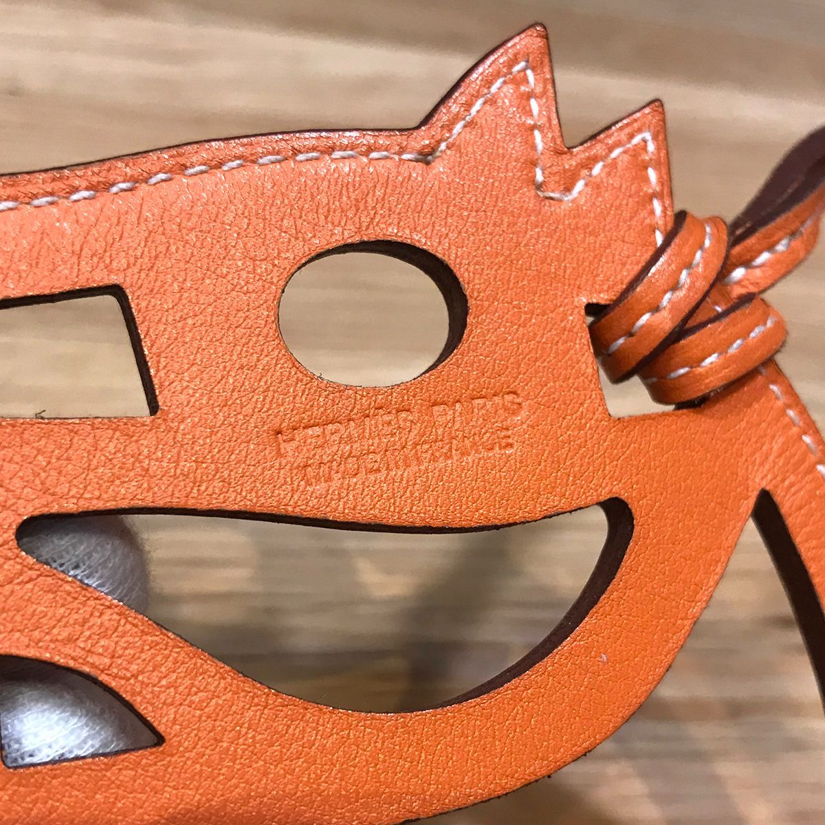 美品】エルメス パドックシュヴァル バッグチャーム スイフト オレンジ  