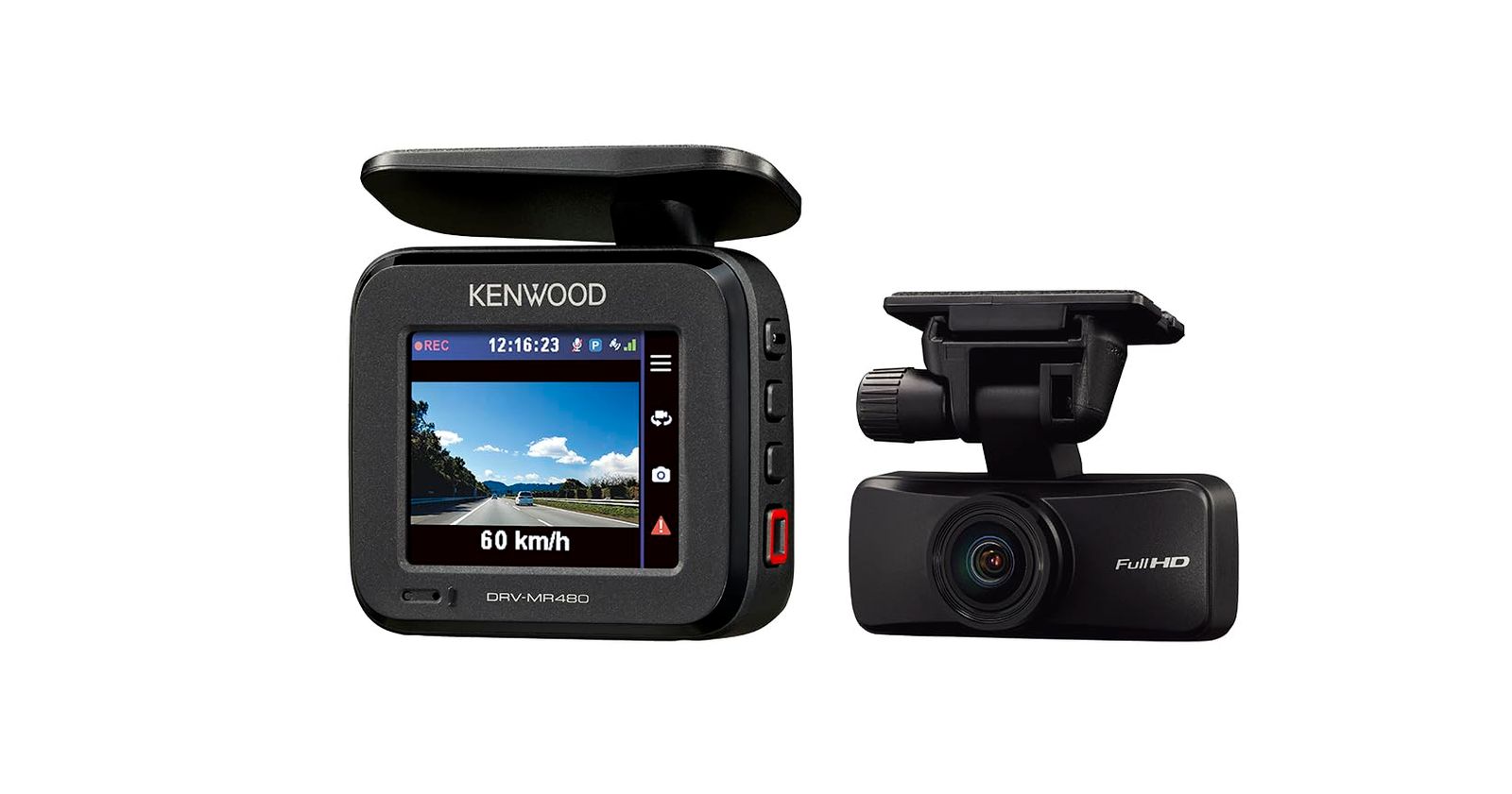 ケンウッド ドライブレコーダー DRV-MR480 前後撮影 2カメラ 安心製品3年 前後2カメラに HDR 搭載 ブラック KENWOOD 出張取付サービス対応