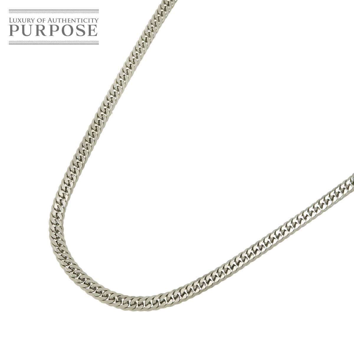 Pt850 喜平 ネックレス 50cm 6面ダブル 20.3g 幅3.2mm Pt プラチナ キヘイ kihei necklace 90295265