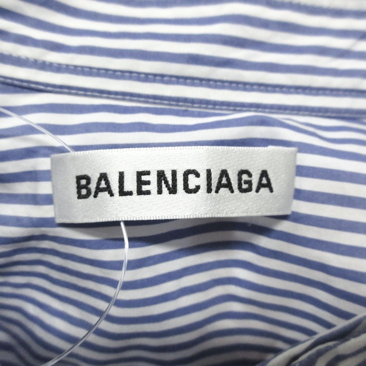 BALENCIAGA(バレンシアガ) 長袖シャツブラウス サイズ32 XS レディース ニュースウィングシャツ 520497 ブルー×白×レッド  ストライプ - メルカリ