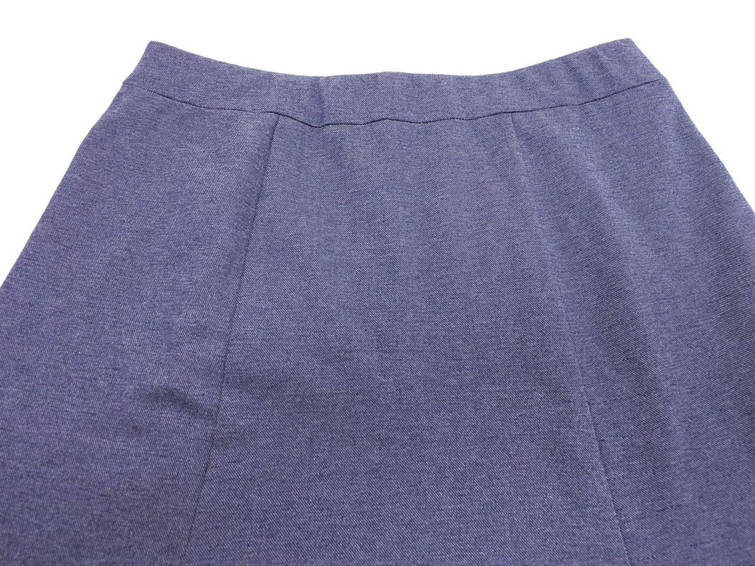 ジンカトウ　ジンカトー　フレアスカート ZIN KATO ジンカトウ レース 切替 フレア スカート size42/紺