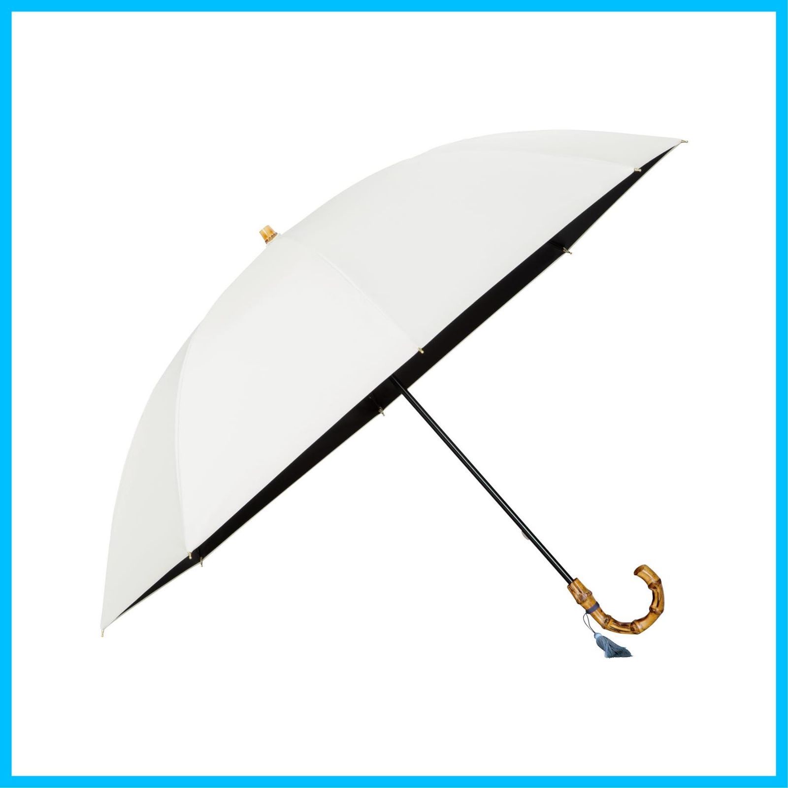 数量 おしゃれ 持ち手 バンブー 女性 レディース 大きい オフ 遮光率＆UVカット率 UPF 50 遮熱 晴雨兼用 親骨60 cm 無地タッセル UVO 60 S-27 ウーボ 長傘 最強の日傘 2025 Wpc