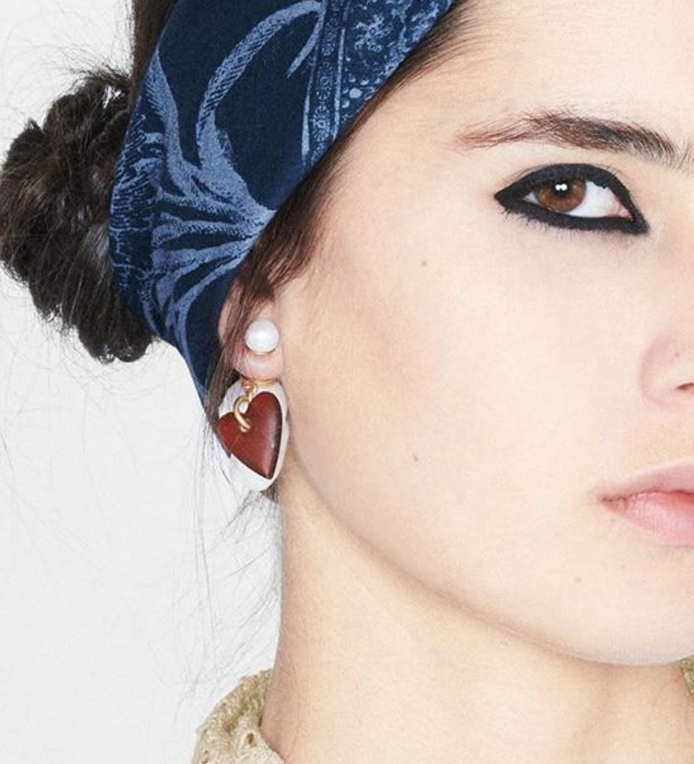 DIOR 国内発送 TRIBALES ピアス ハート レジンパール 可愛い