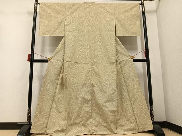 平和屋着物●上質な紬 杢目文 正絹 ♥ AABC4461ph