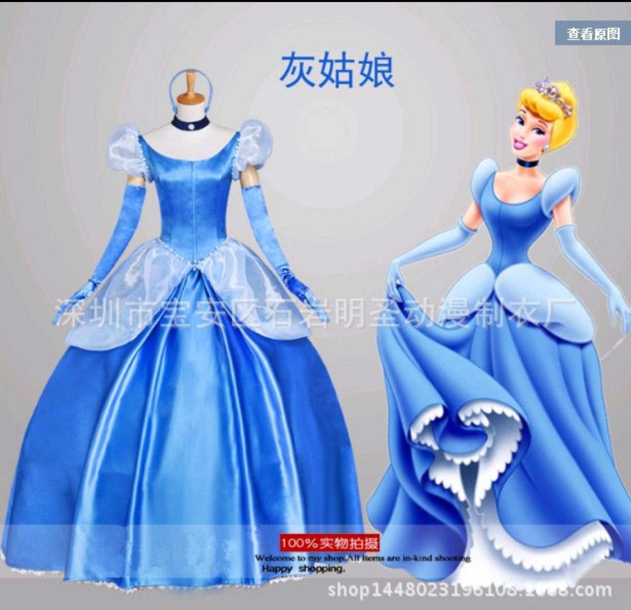 シンデレラ コスプレドレス ブルー
