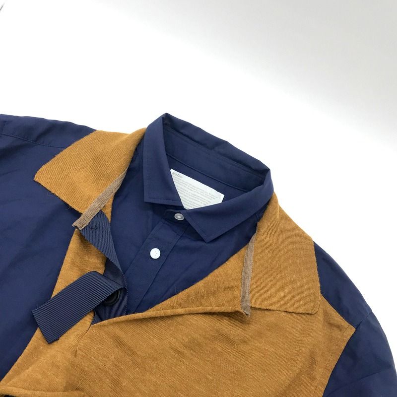 kolor ドッキングシャツ 21WCM-B01105 長袖 シャツ SHIRT ボタン