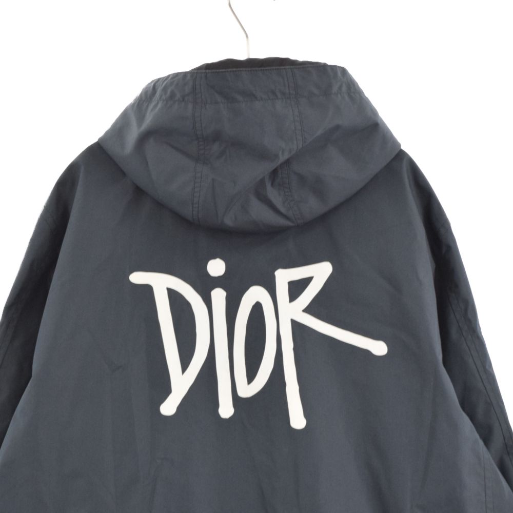 Dior × Shawn Stussy ディオール バックロゴ モッズコートネイビー