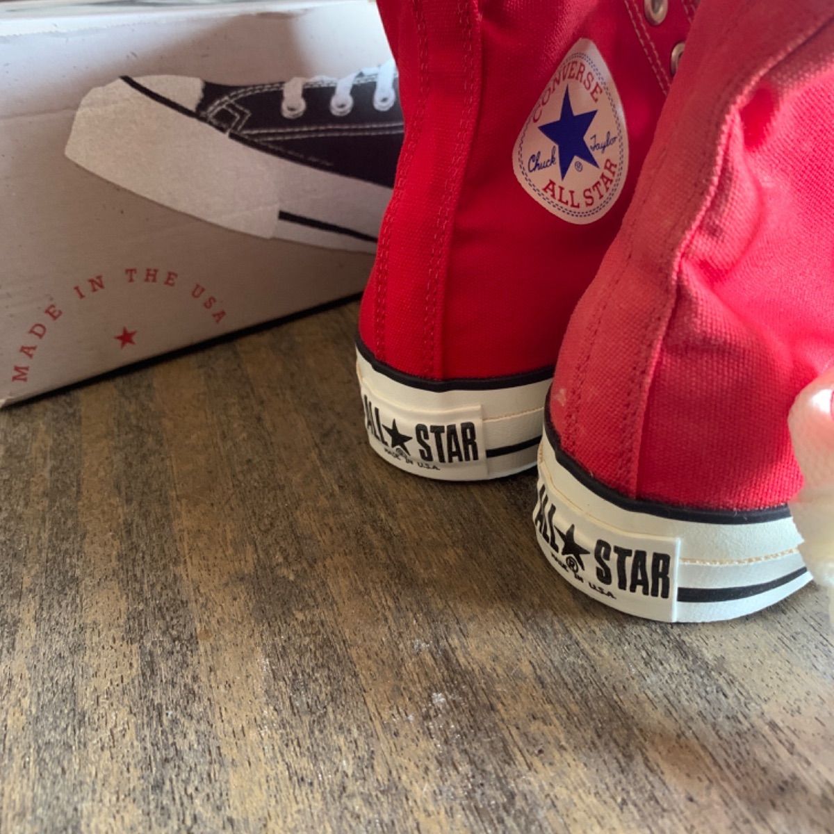 USA製 デッドストック コンバース オールスター HI レッド 25.5cm 