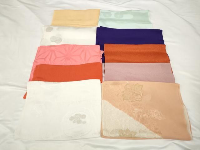 平和屋着物☆和装小物 上質な帯揚げ 10枚セット 逸品 AAAO8745ps
