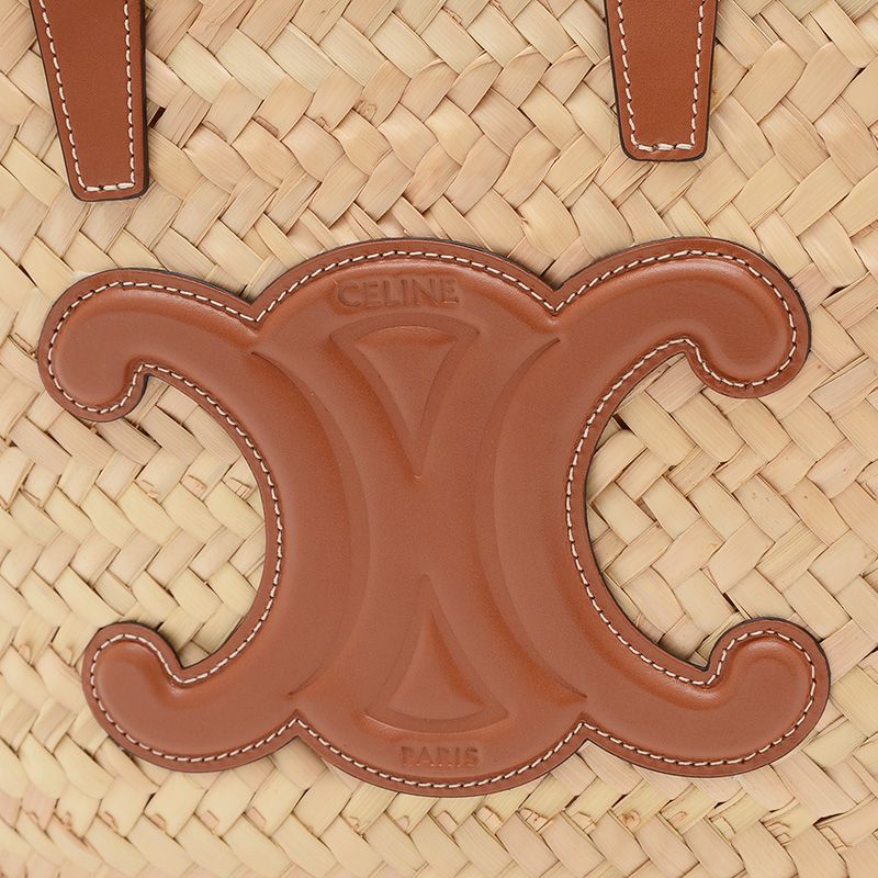 セリーヌ ティーン クラシック パニエ かごバッグ ラフィア