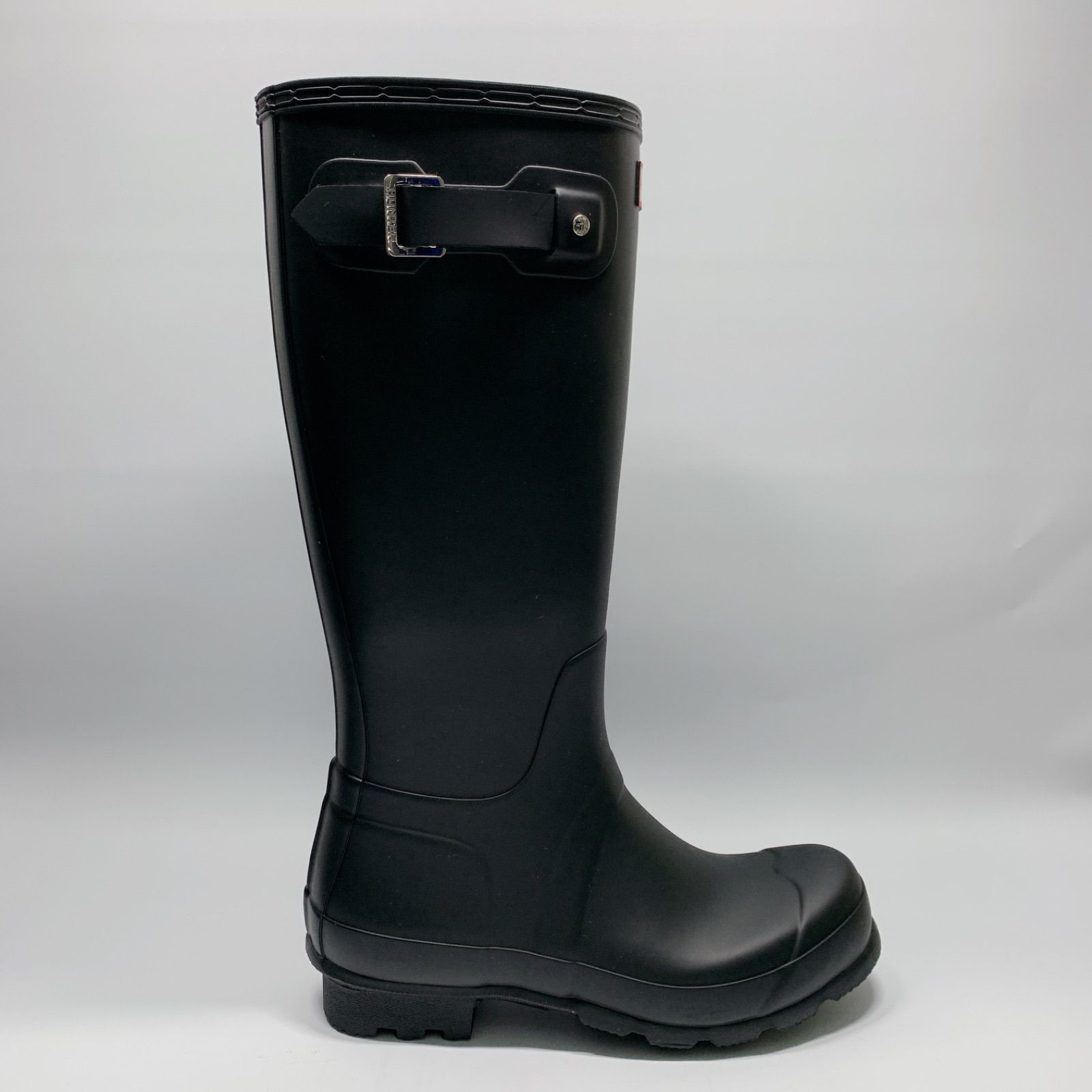 ♥に近い◯ HUNTER ハンター レインブーツ ブラック バックル付き 40 25 25.5相当 長靴 レインシューズ KIN-KAAI_COM