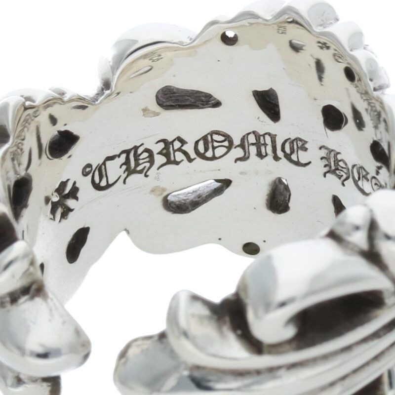 クロムハーツ DBL FLRL CRS/ダブルフローラルクロス シルバーリング DBL FLRL CRS/ダブルフローラルクロス シルバーリング 19号