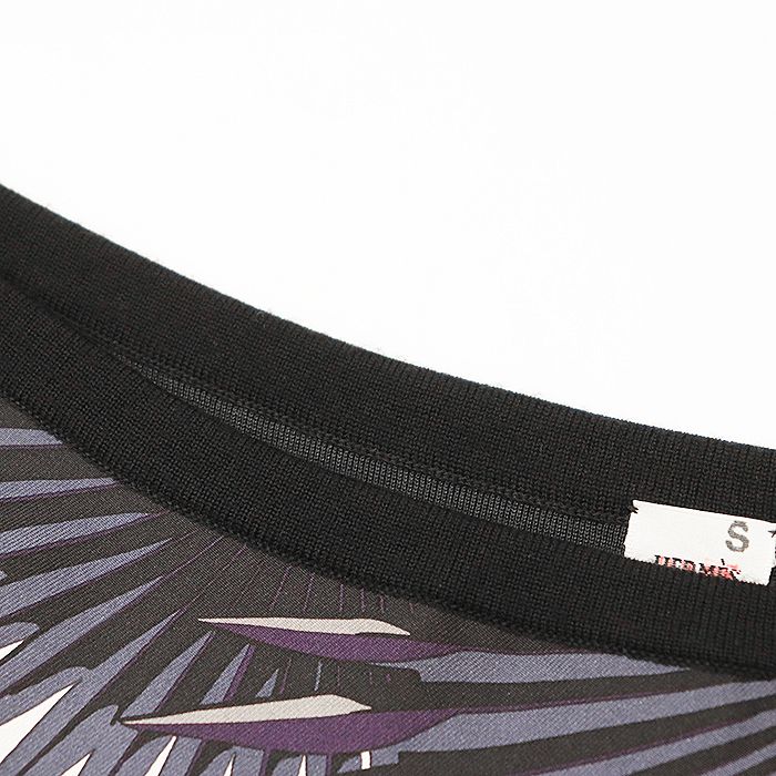 HERMES - 【美品】HERMES エルメス ニット ソルド品 不死鳥の神話 ツイルレーヌ ノースリーブ プルオーバー トップス レディース サイズタグなし ブラック マルチカラー フランス製 HERMES - 【美品】HERMES エルメス ニット ソルド品 不死鳥の