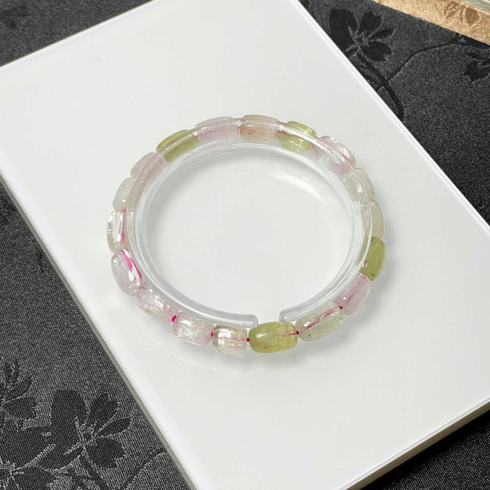 天然美品☆【キャッツアイクンツァイト】☆天珠型ブレスレット 天然石B 