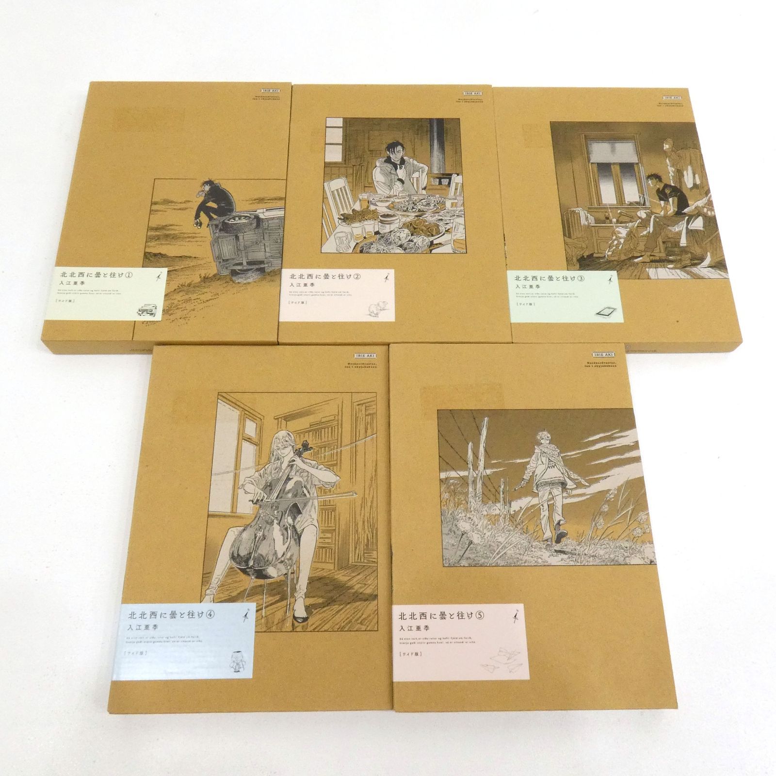北北西に曇と往け 1〜5巻セット　ワイド版 小牧店】ワイド版 北北西に曇と往け 1～5巻 初版 入江亜季 【