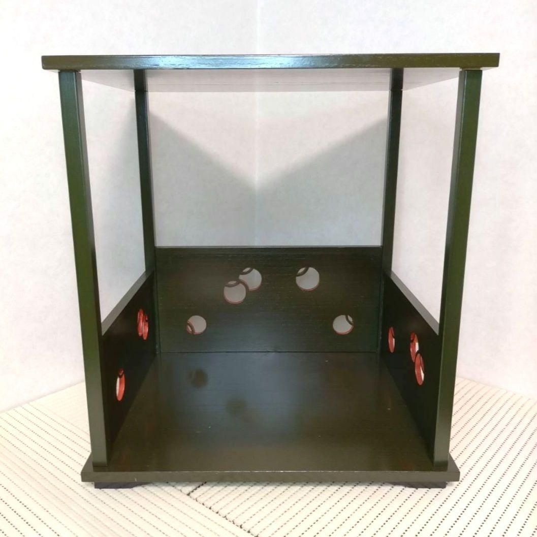 表完 つぼつぼ棚 青漆塗 茶道具 組立 共箱 圓能斎好