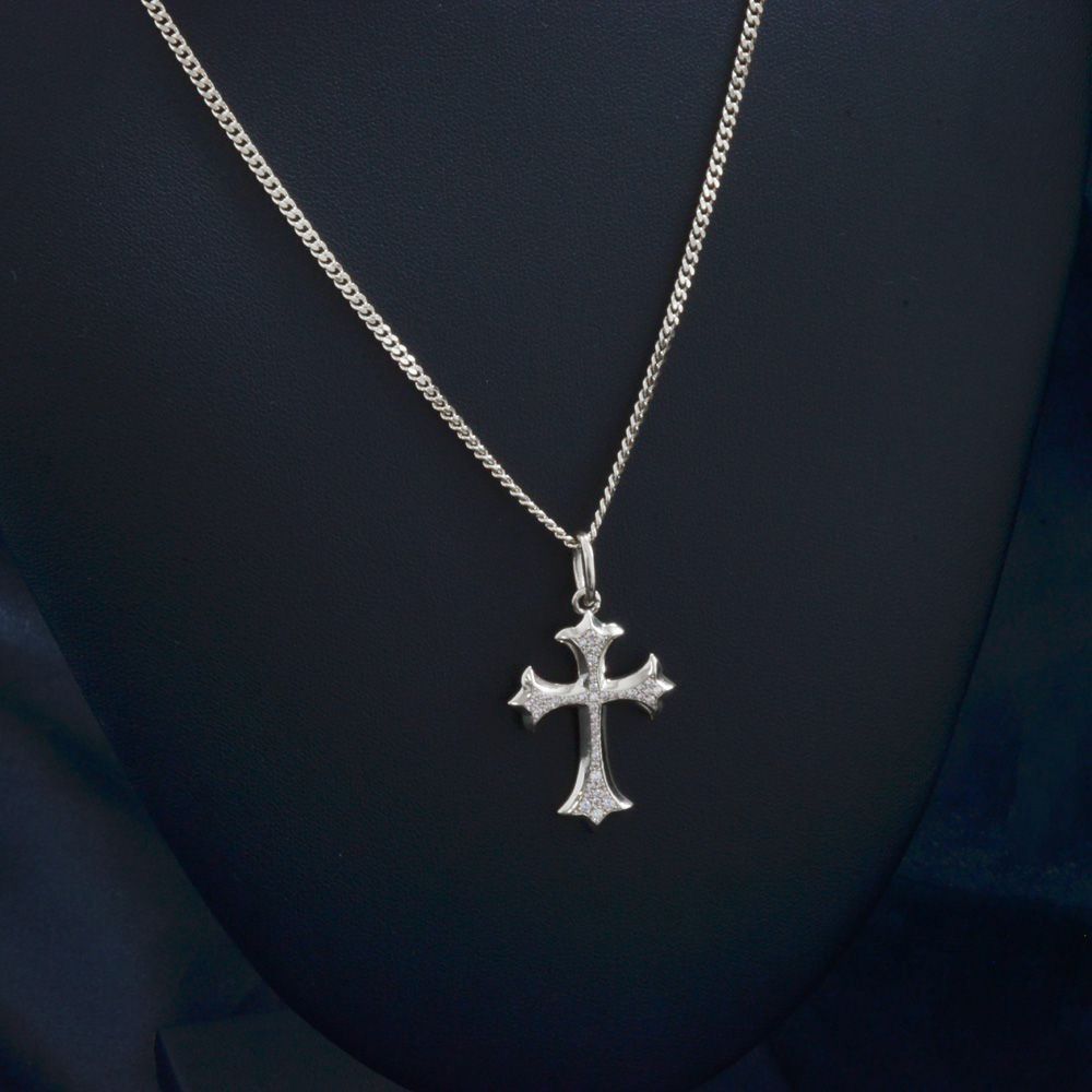 ペンダントトップ メンズ K18WG 18金 ホワイトゴールド ダイヤモンド