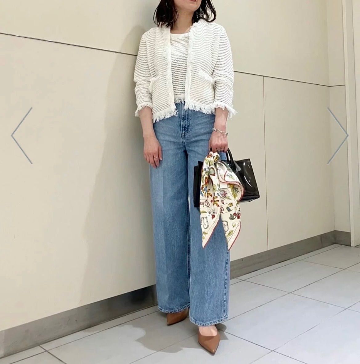 未使用 25ss ミックスツイードニットジャケット アルアバイル ミックスツイードニットジャケット|allureville OFFICIAL SITE