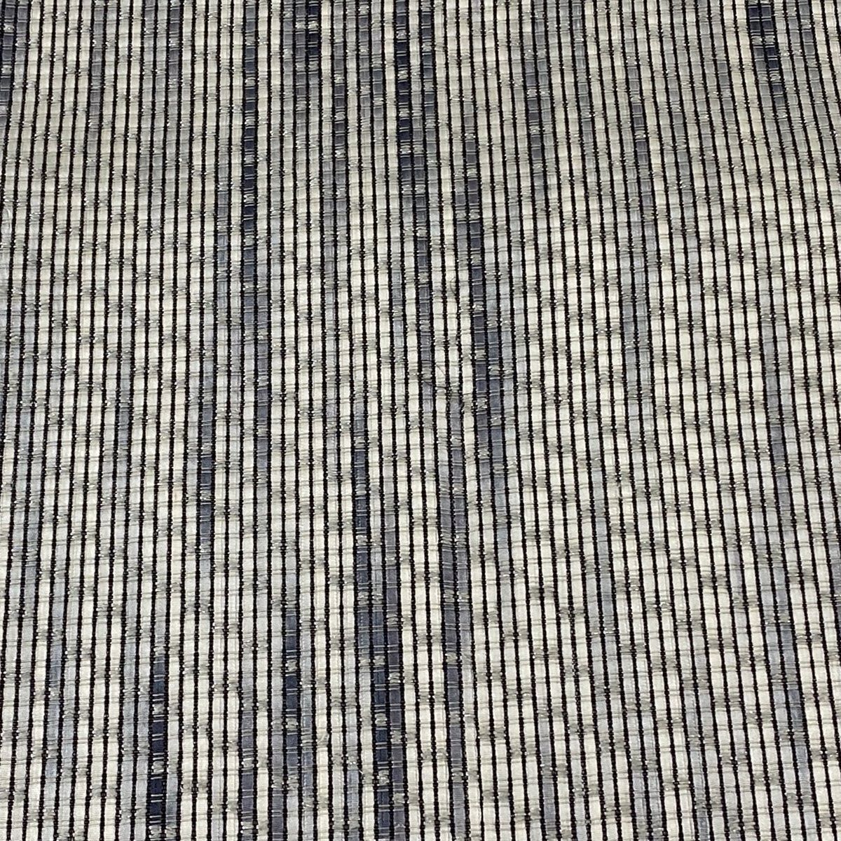 袋帯 秀品 縞 幾何学模様 箔 灰白 全通 正絹 【中古】 - メルカリ