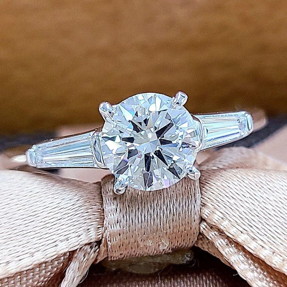 GIA ギラギラ！1ct H VS2 3EX ダイヤモンド K18WG リング - メルカリ