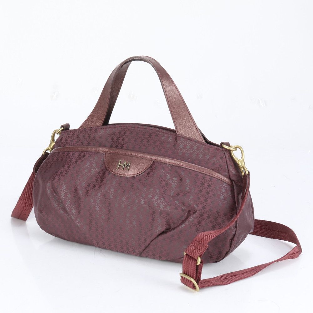 美品 ハナエモリ ミニ ボストン レザー 2WAY ショルダーバッグ