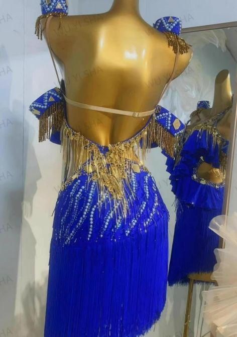 オーダーメイド 社交ダンス衣装　羽毛 ラテンワンピースドレス 色変更可 オーダーメイド 社交ダンス衣装 ラテンワンピースドレス 色変更可